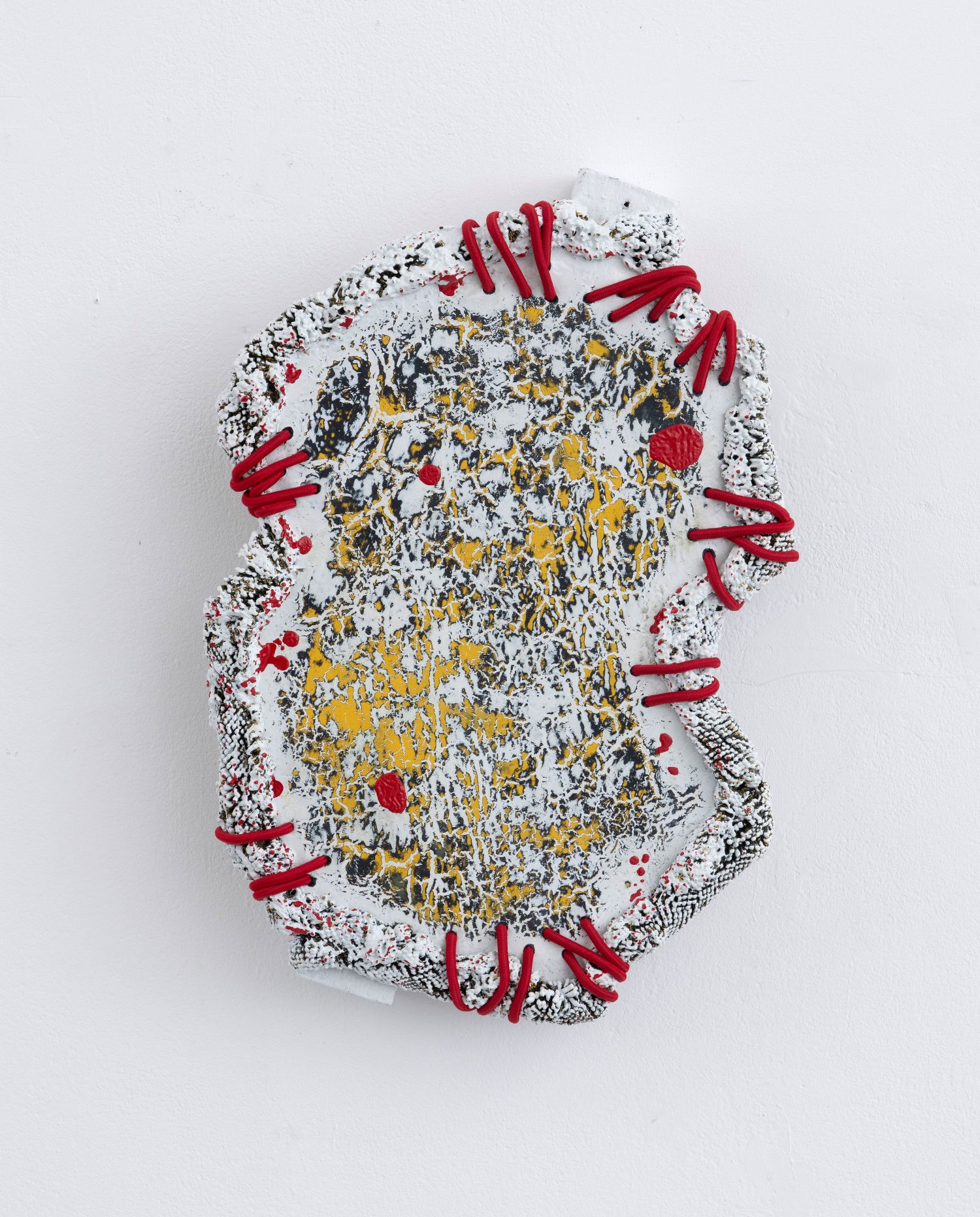 2025. Epoxy clay, bungee cord, aluminium, timber, MDF, pleather, acrylic and enamel paint.