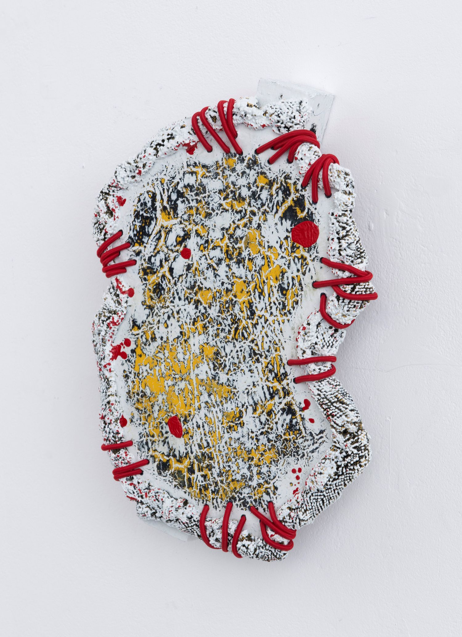 2025. Epoxy clay, bungee cord, aluminium, timber, MDF, pleather, acrylic and enamel paint.